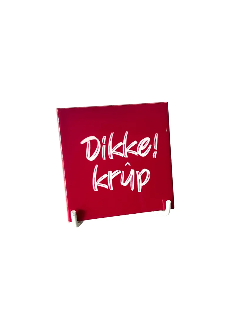 Tegeltje dikke krup 10,5x10,5x0,5cm keramiek