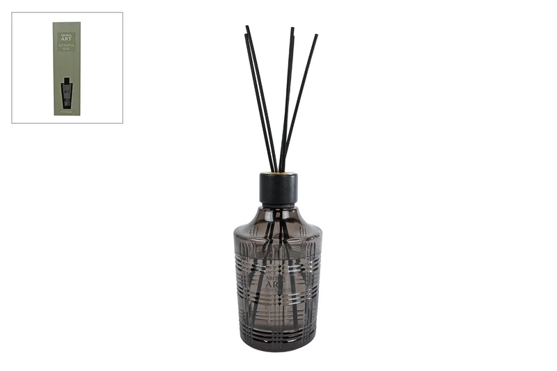Diffuserset "Aroma Art" eucalyptus rose 800ml oud groen glas 23x23x39cm