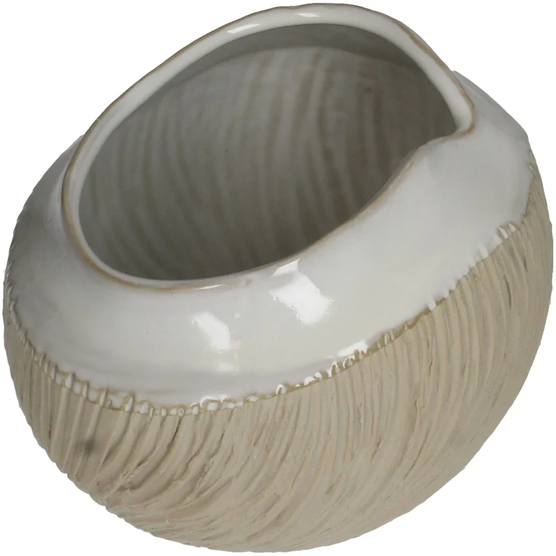 Planter Stoneware Beige 16x14.5x13cm