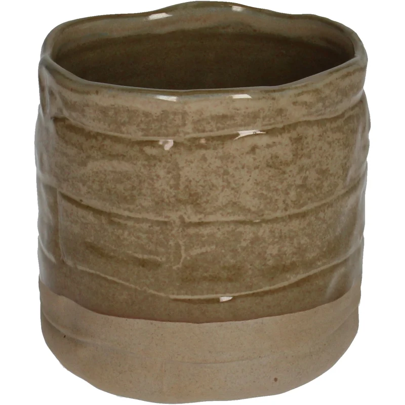 Planter Stoneware Grey 10x10x10cm