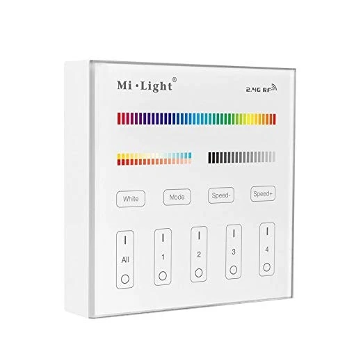 Wandbediening slimme verlichting - 4 groepen - RGB+ DUAL WHITE