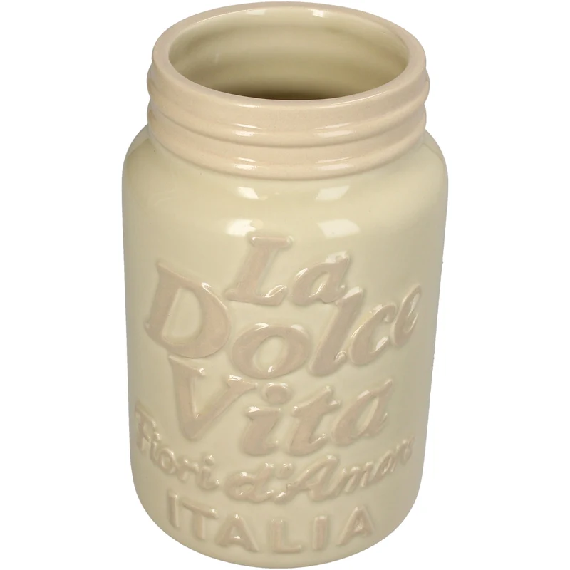 Vase La Dolce Vita Dolomite Beige 11x11x18cm