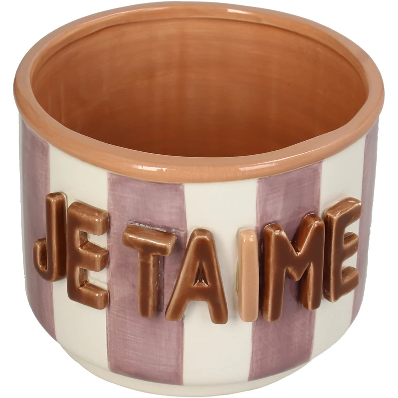 Planter Je Taime Dolomite Multi 14.2x14.2x11.5cm