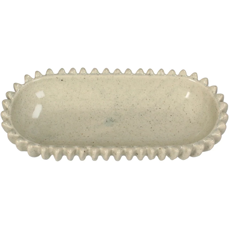 Bowl Stoneware Beige 26.5x12.5x4.5cm