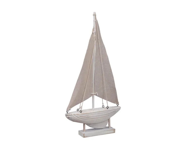 pc. 1 boat white/sand 17.5x3.5x36 cm