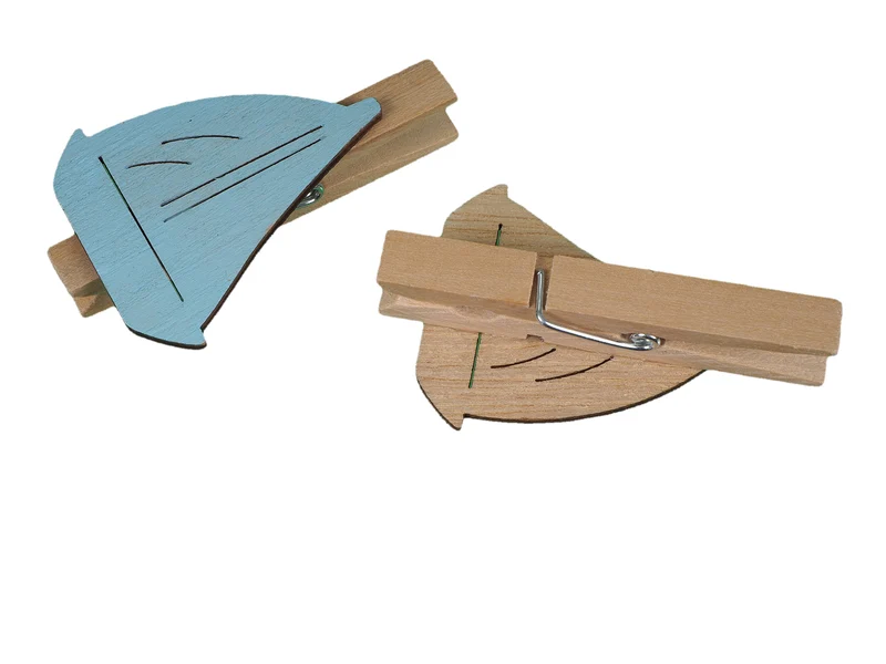 pb. 6 boats on clip blue 4,5 cm