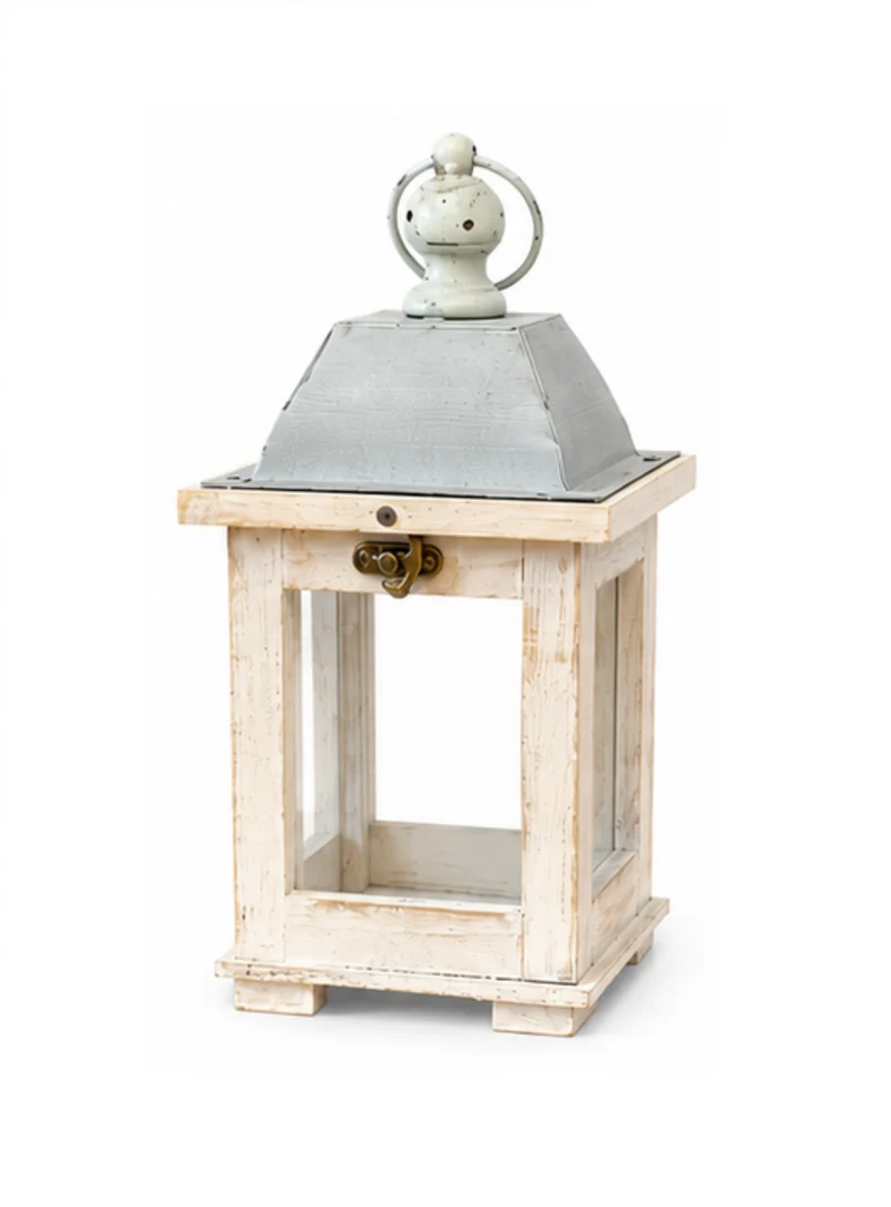 Lantern Alba L13 W11 H25.5cm White