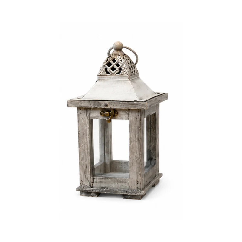 Lantern Alba L12 W12 H24cm Grey