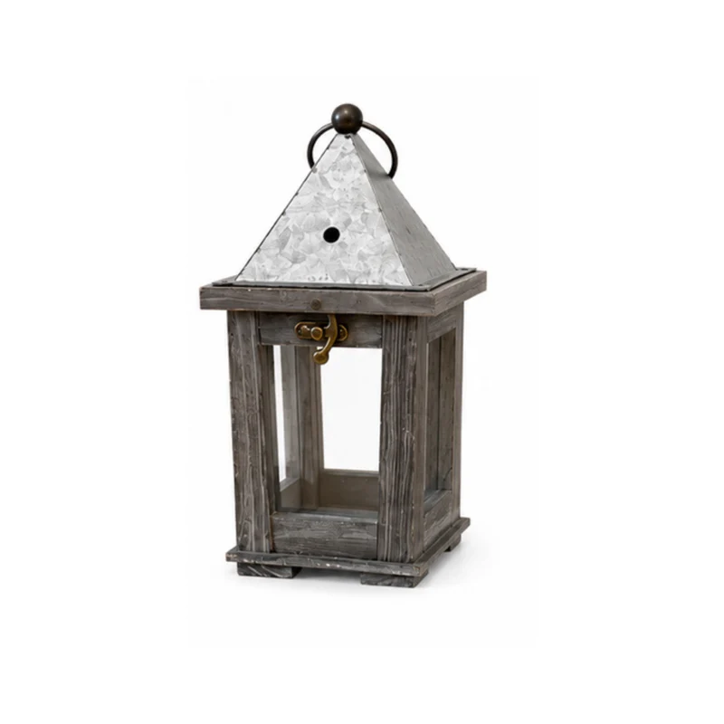 Lantern Alba L12 W12 H23cm Brown