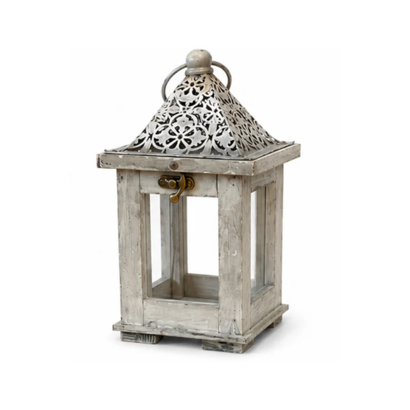Lantern Alba L11.5 W11.5 H22.5cm Grey