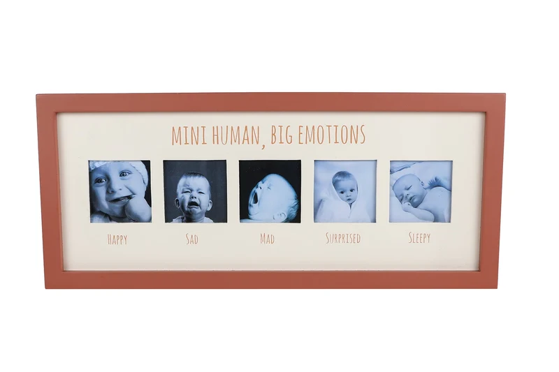 Fotolijst "Mini-Emotions" (5,5x5,5) beige/bruin hout 40x17x1,5cm