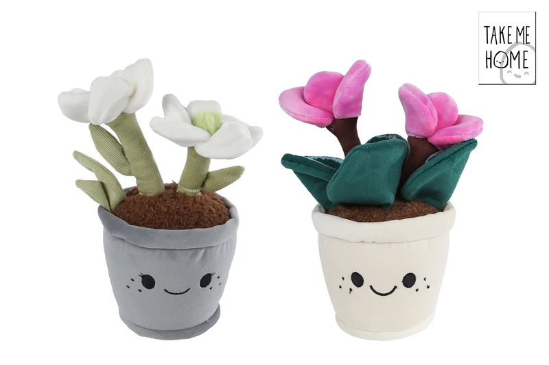 Take Me Home plant cyclaam/lenteroos assortie L pluche 24cm