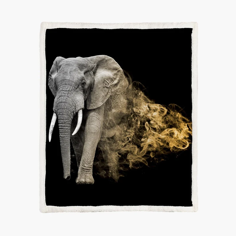 Fleece deken elephant fade, 150 x 200 cm