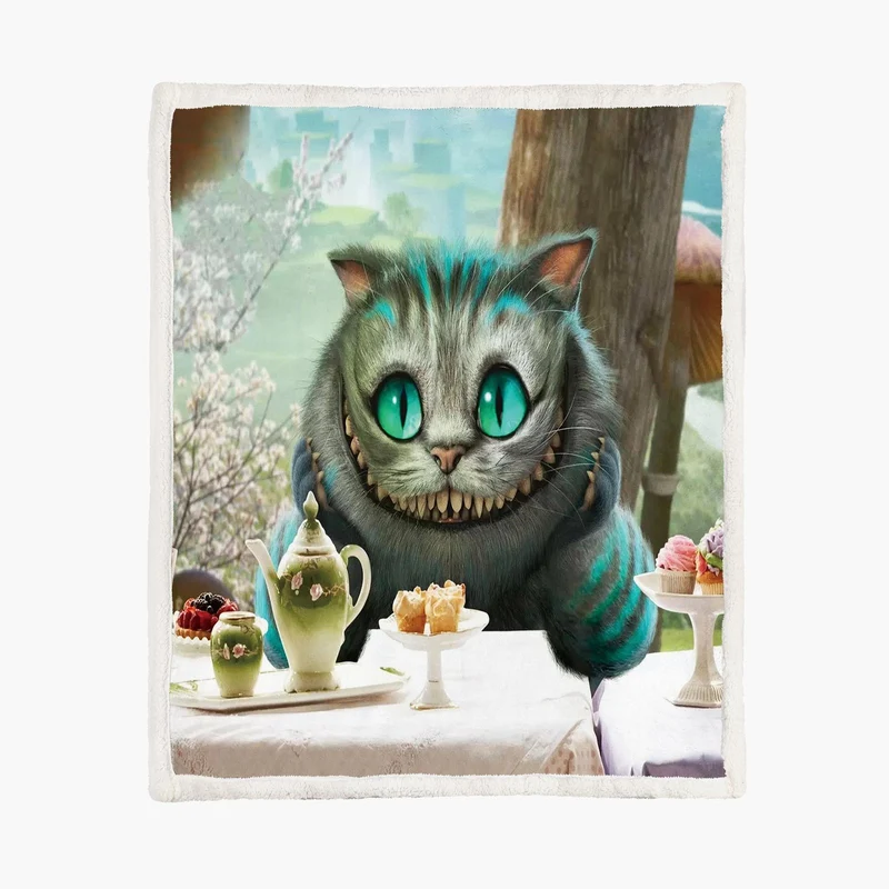 Fleece deken Cheshire cat, 150 x 200 cm