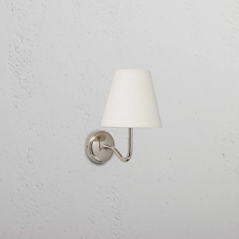 Malvern Small Wall Light Alabaster White - Polished Nickel