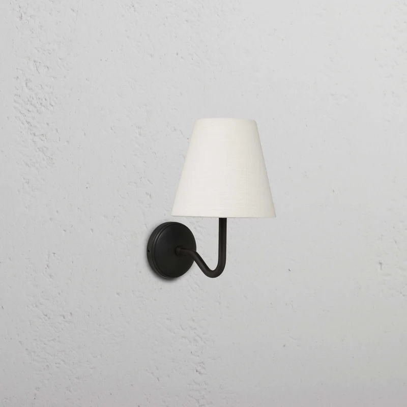 Malvern Small Wall Light Alabaster White - Bronze
