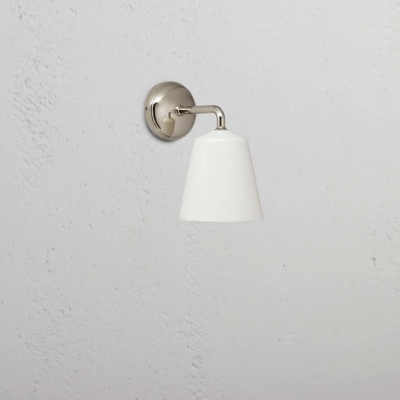 Richmond Small Wall Light Fine Porcelain - Polished Nickel