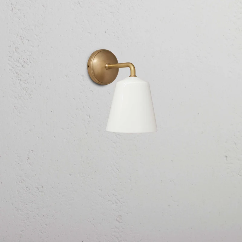 Richmond Small Wall Light Fine Porcelain - Antique Brass