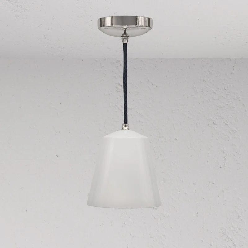 Richmond Medium Pendant Light Fine Porcelain - Polished Nickel