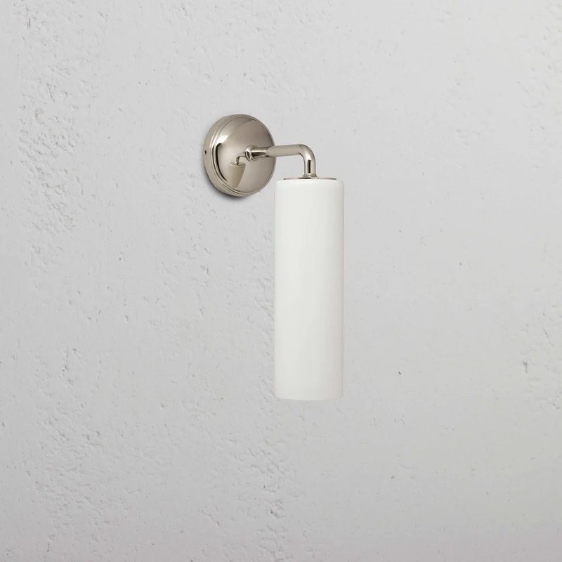 Claremont Small Wall Light Fine Porcelain - Polished Nickel