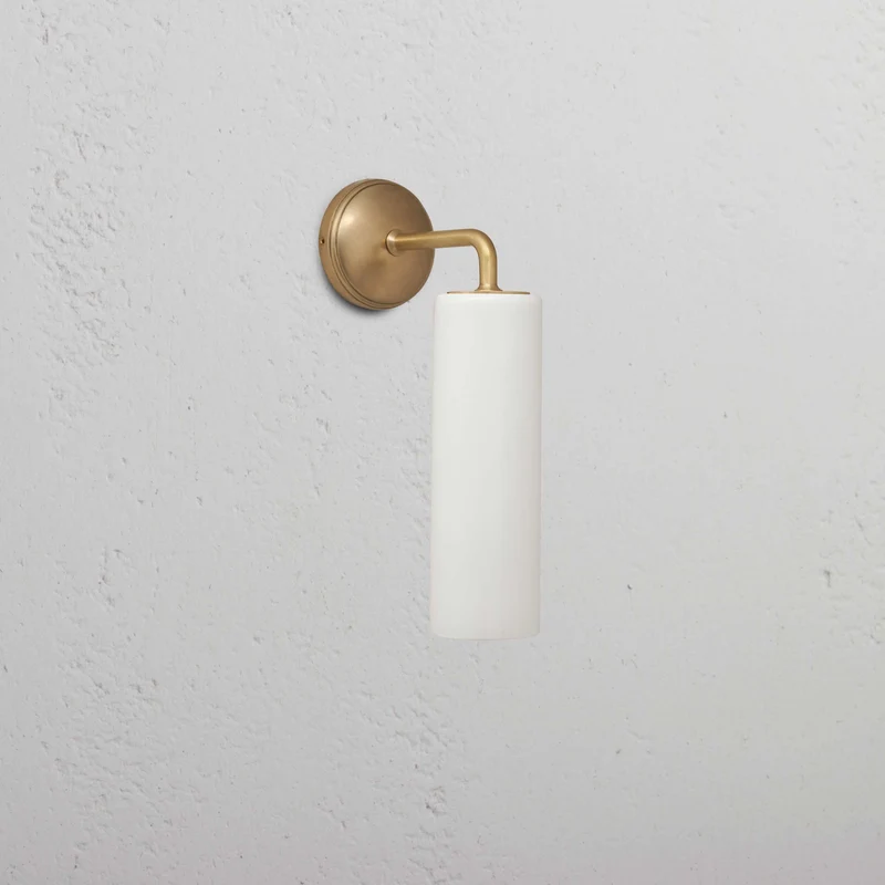 Claremont Small Wall Light Fine Porcelain - Antique Brass