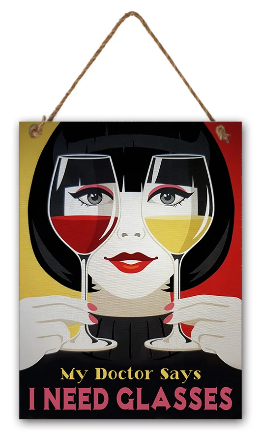 Wall Hanger Metal I need glasses 30x40cm