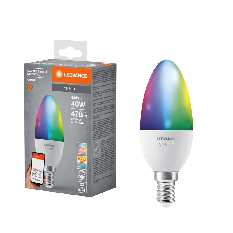 Ledvance Smart+ WiFi Multicolor LED Candle E14 - 4.9W