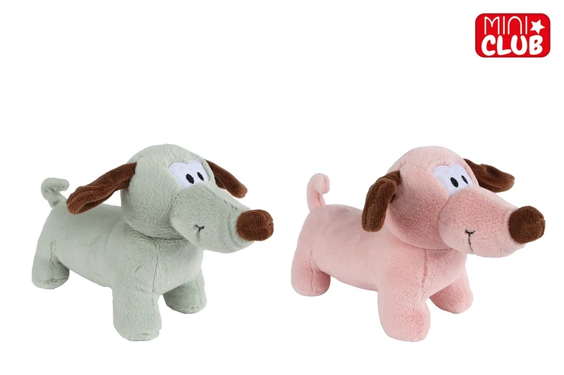 Mini Club hond teckel pluche 2 assortie 28cm