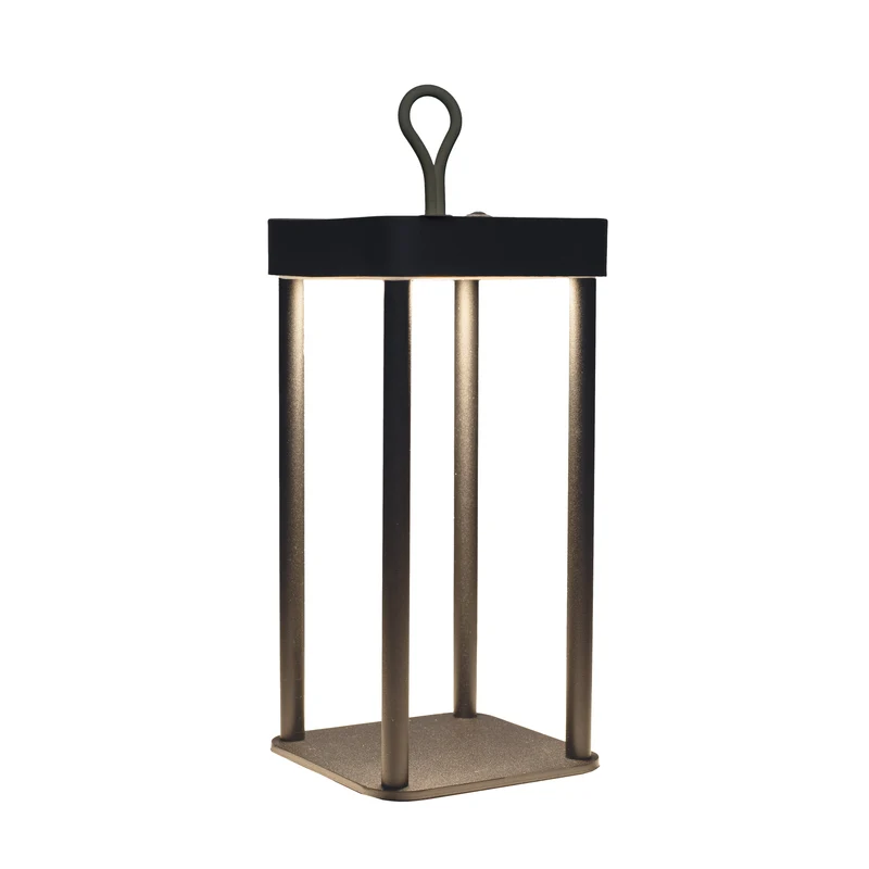DRAADLOZE LANTAARN WARM WIT DIMBAAR LED INCLUSIEF USB KABEL 12X12X24CM ZWART