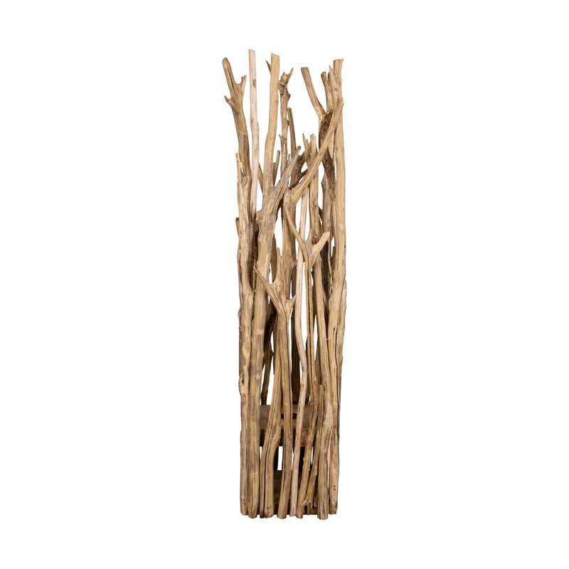 Floor lamp branch with lights chestnut 24x24x115cm Natural