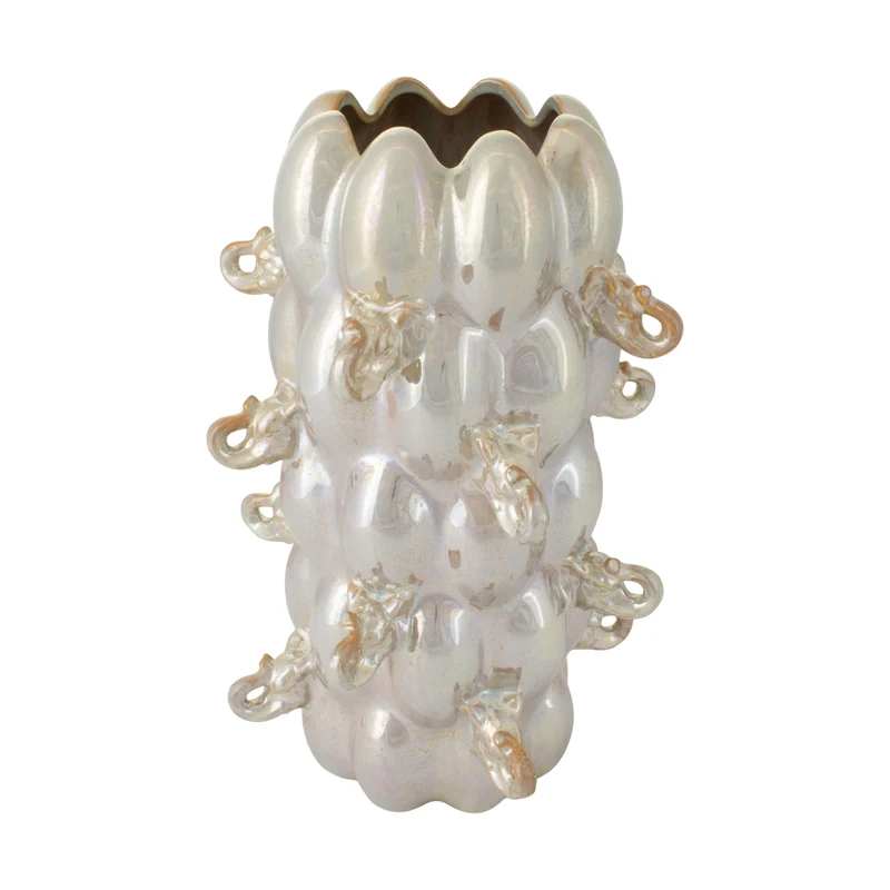 Vase elephant ceramic 24x24x38cm Pearl