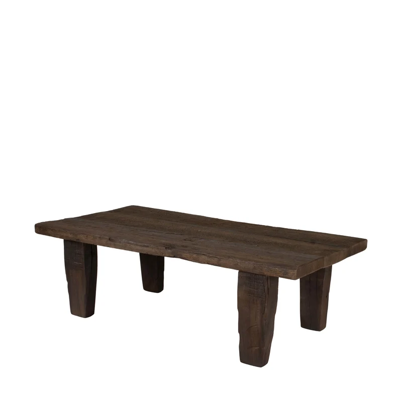 Side table rectangular reclaimed wood vintage 78x39x25cm Brown