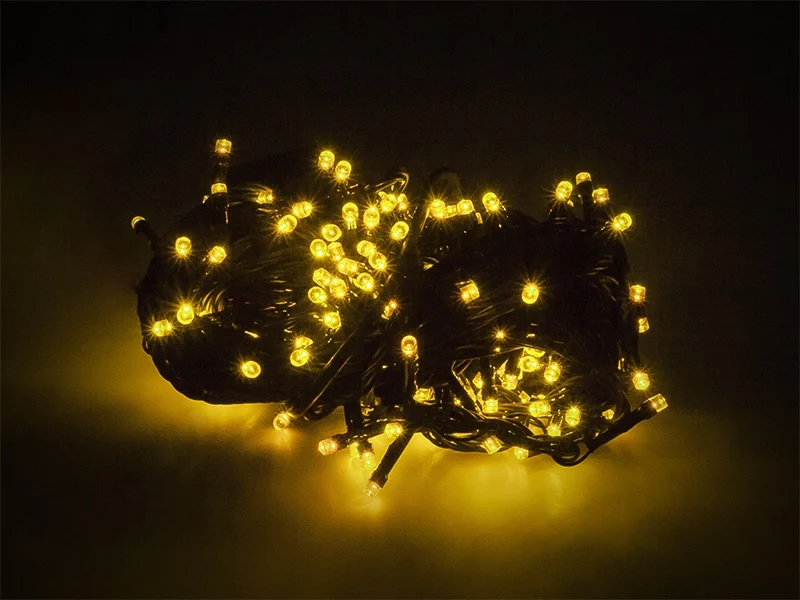 Kerstverlichting Geel 8.5 Meter 100 LEDs - 8 Standen