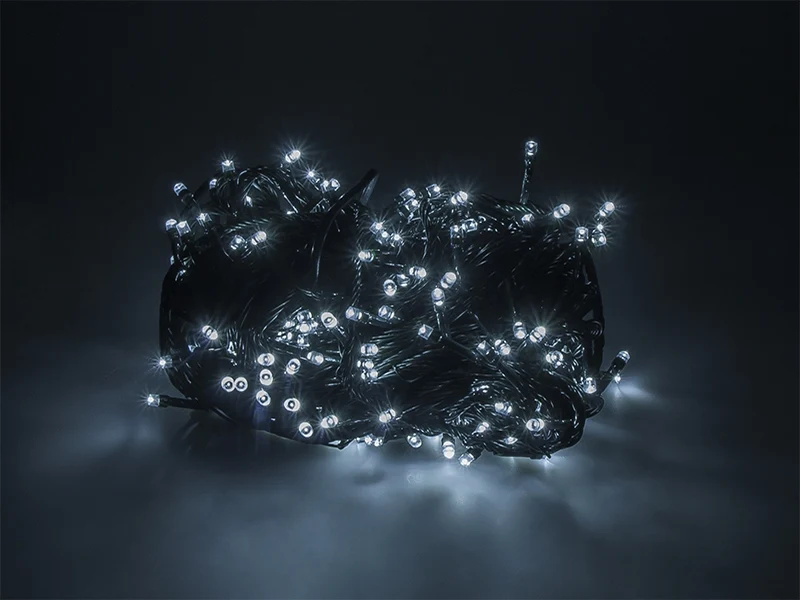 Kerstverlichting Koud Wit 6.5 Meter 100 LEDs - 8 Standen