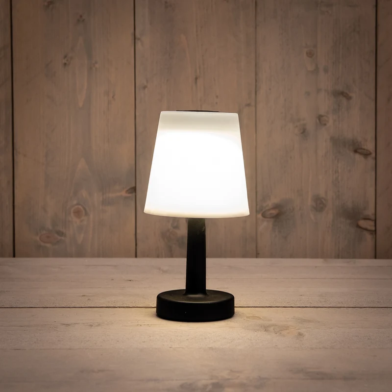 SOLAR TAFELLAMP 12X12X23CM LED WARM WIT