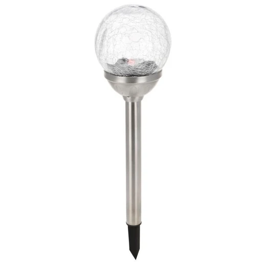SOLARLAMP MET GLAZEN BOL D11 H36CM