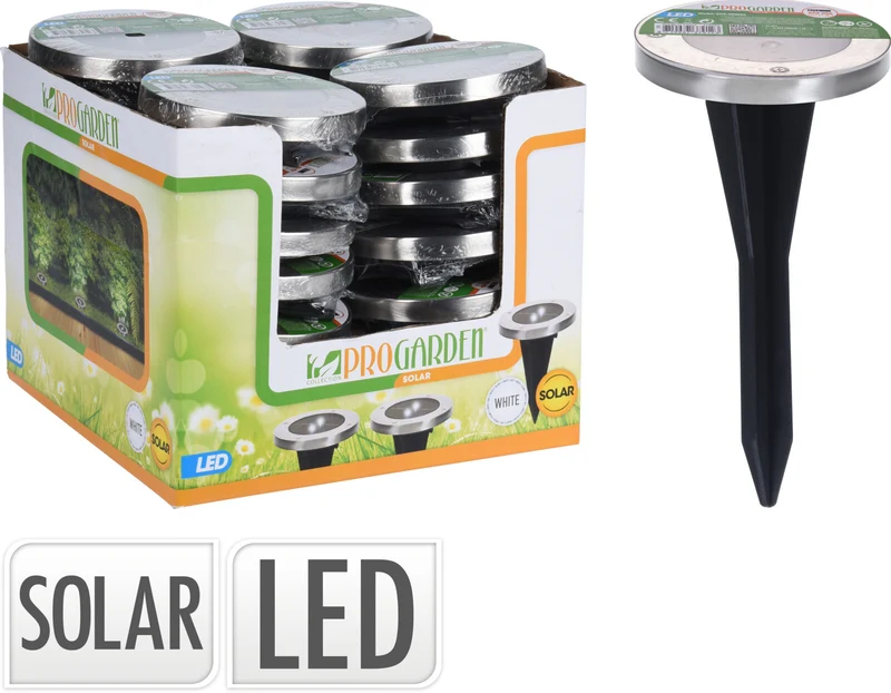 SOLARLAMP OP KUNSTSTOF STEKER D12 H13CM