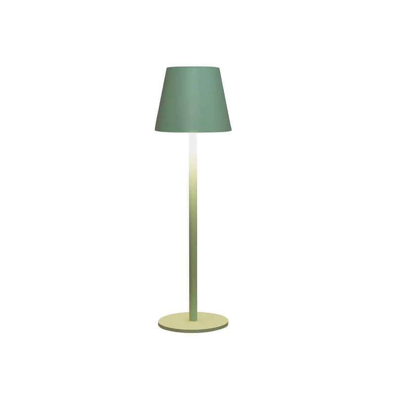 PORTABLE TAFELLAMP 9X27.5CM MAT JADE GROEN LED WARM WIT DIMBAAR - 1200MAH LI-ON - USB KABEL INCL.
