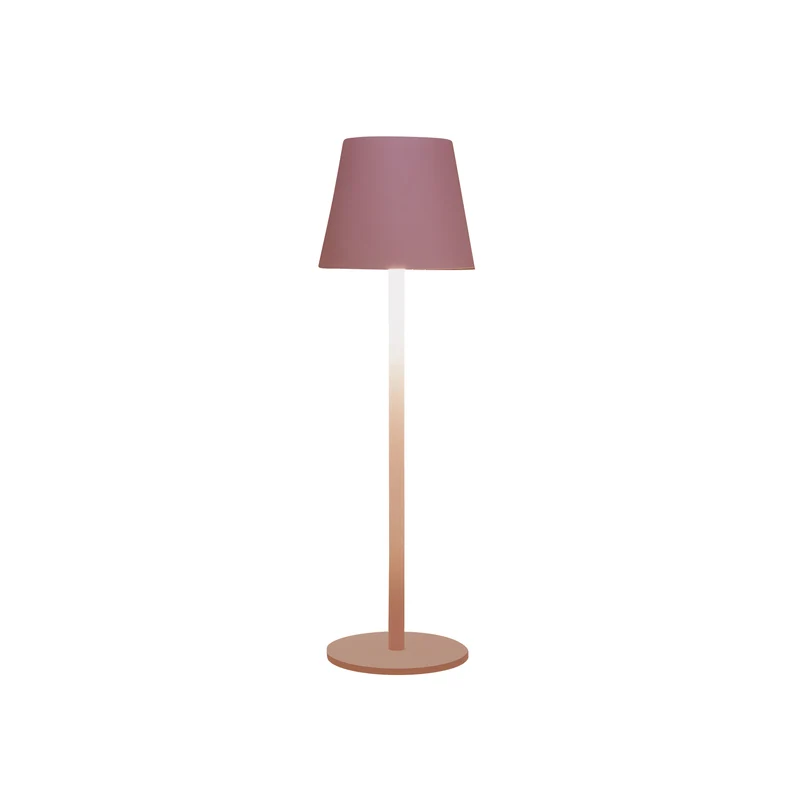 PORTABLE TAFELLAMP 9X27.5CM MAT ROZE LED WARM WIT DIMBAAR - 1200MAH LI-ON - USB KABEL INCL.