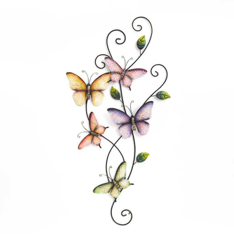 WANDDECO SET VLINDERS 35X4X67,5CM METAAL