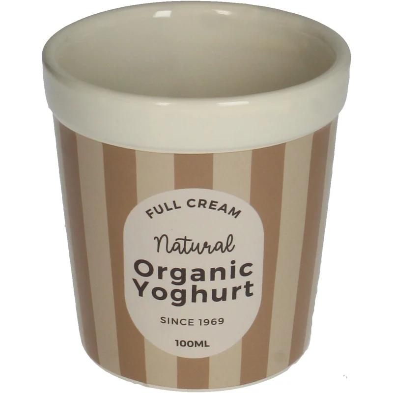Planter Yoghurt Natural Fine Earthenware Brown 9.7x9.7x10.4cm