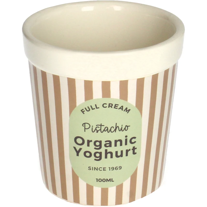 Planter Yoghurt Pistache Fine Earthenware Brown 9.7x9.7x10.4cm