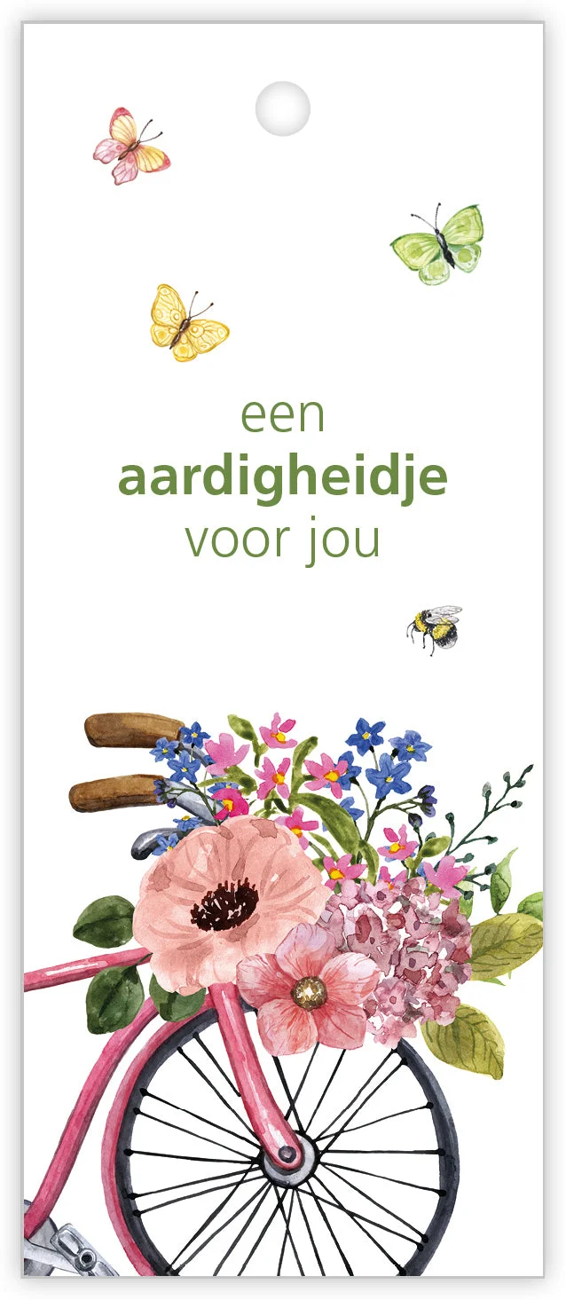 Pakje a 12 kadokaartjes Butterfly Een aardigheidje
