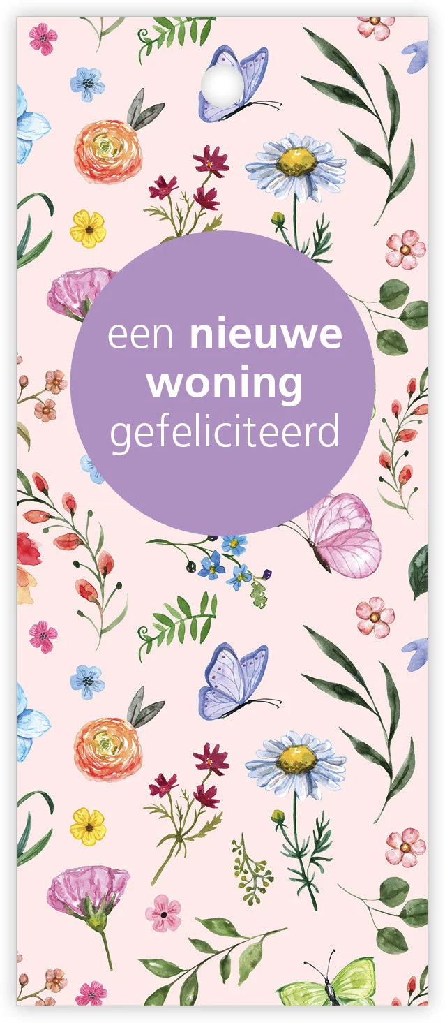 Pakje a 12 kadokaartjes Butterfly Een nieuwe woning