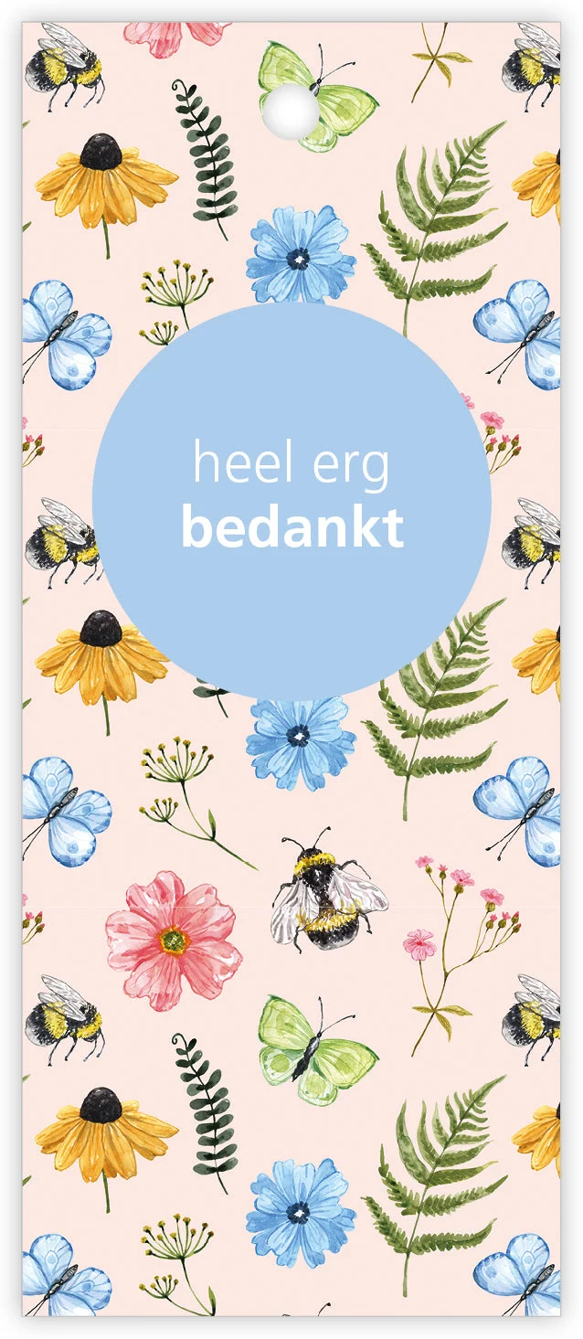 Pakje a 12 kadokaartjes Butterfly Heel erg bedankt