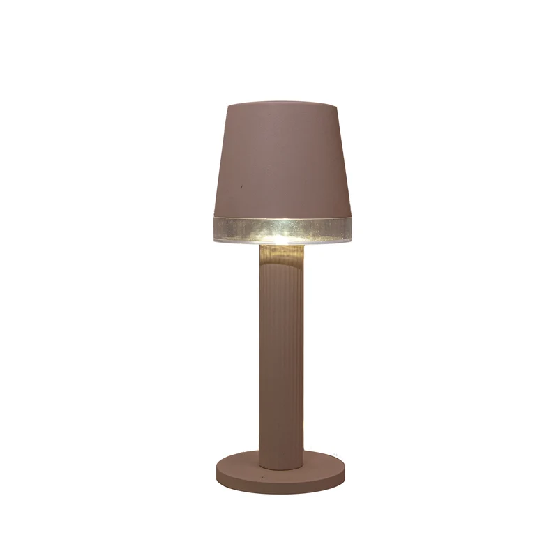 TAFELLAMP SOLAR 1LED 8.5X8.5X21.5CM ZAND