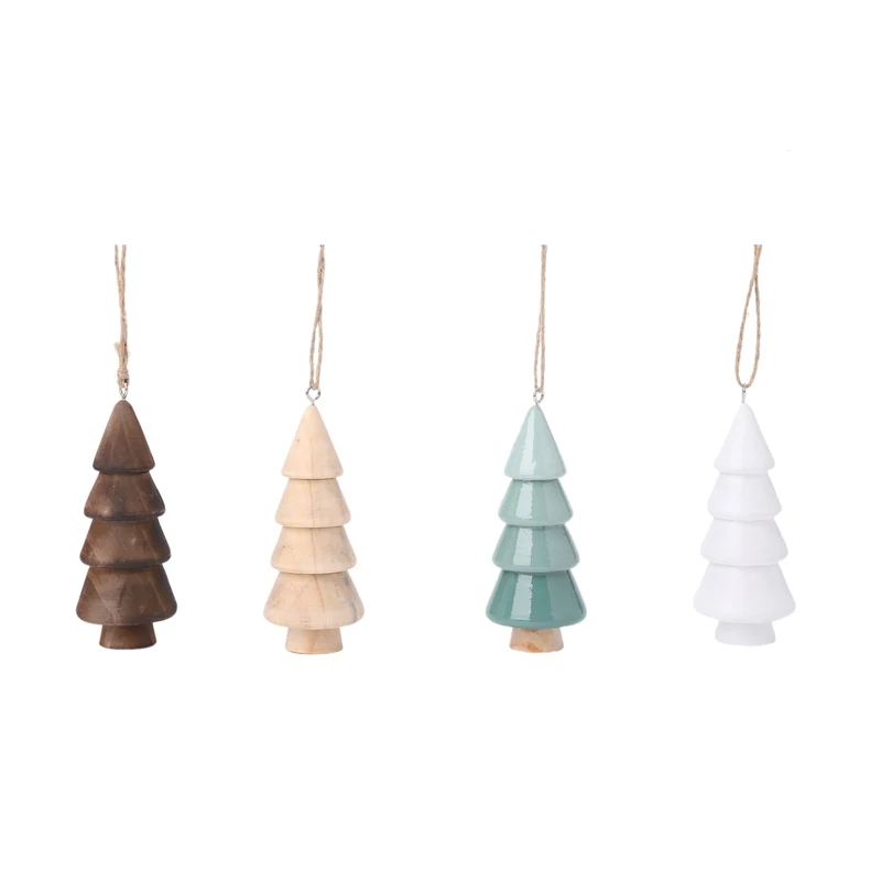 Hanger Xmas Tree 4 assorted D3 H8cm Multicolour