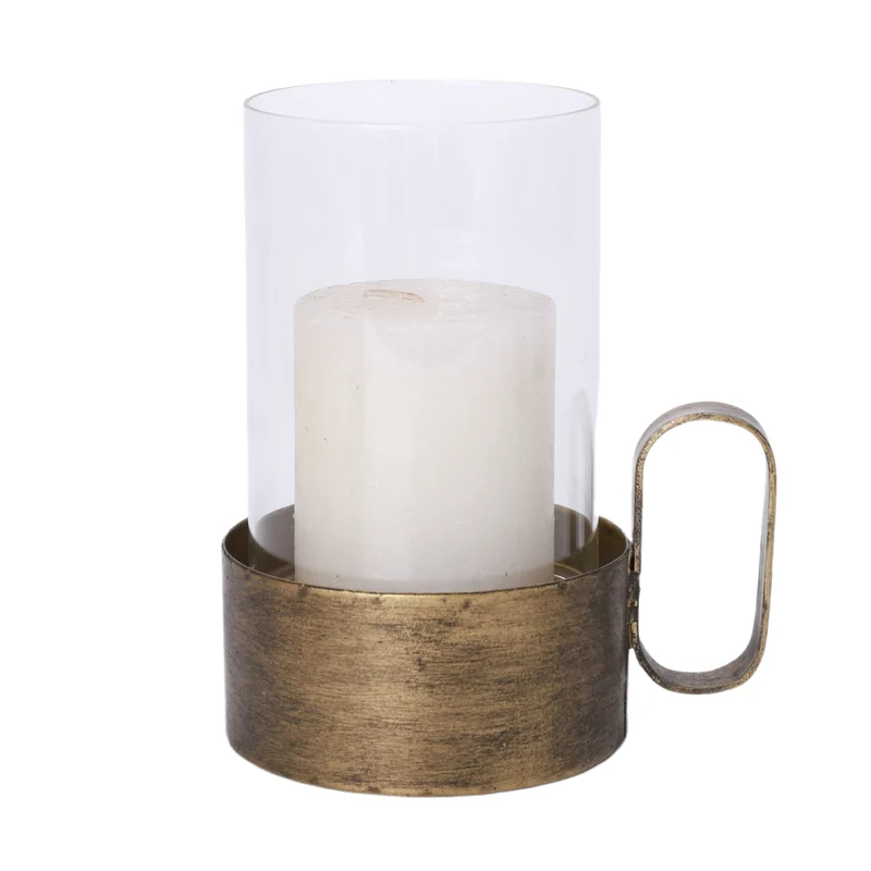 Candle Holder Calgary 14x11x22cm Antique Gold