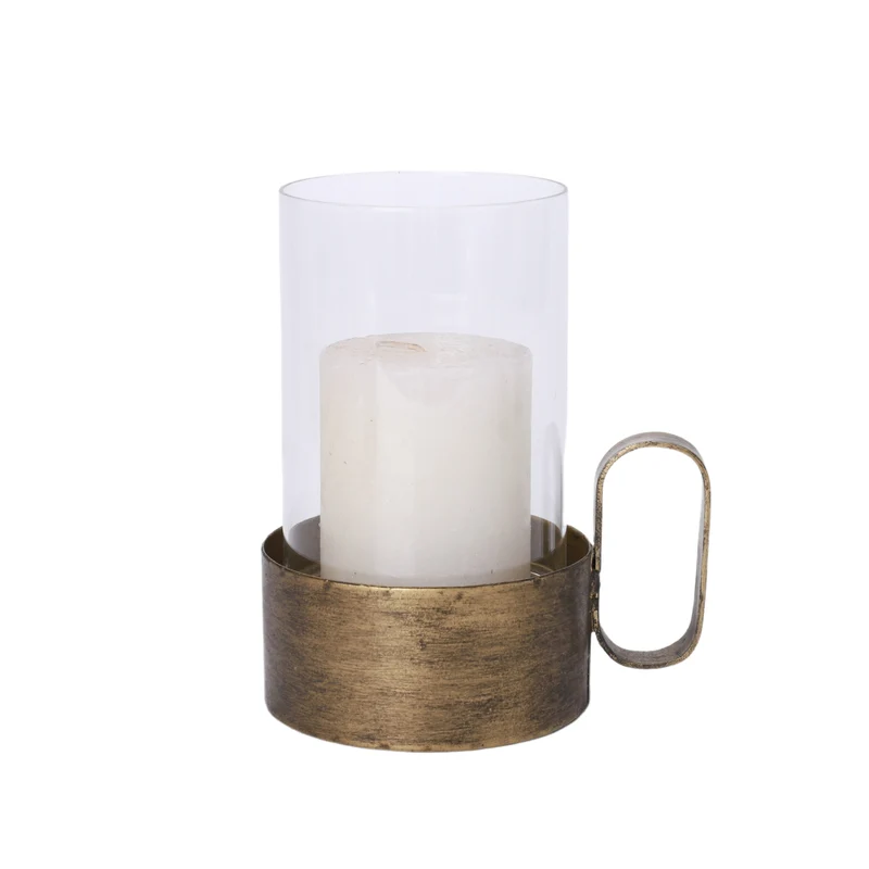 Candle Holder Calgary 13x9x16cm Antique Gold