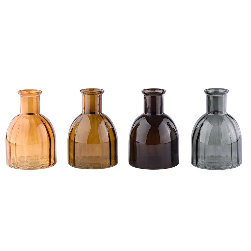Vase Mexico City Glass 4 assorted D10 H15cm Autumn